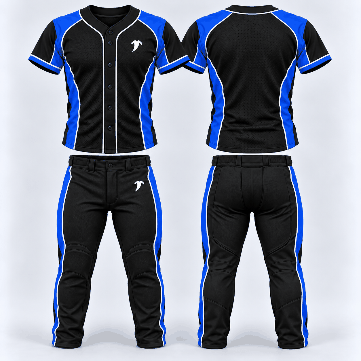 Black and orange baseball uniform - Image 2