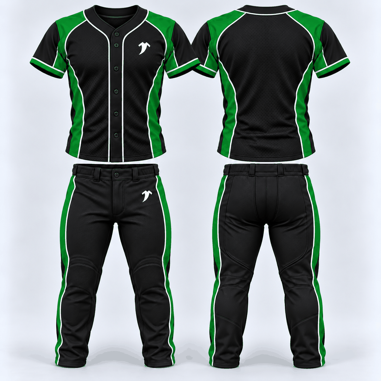 Black and orange baseball uniform - Image 3