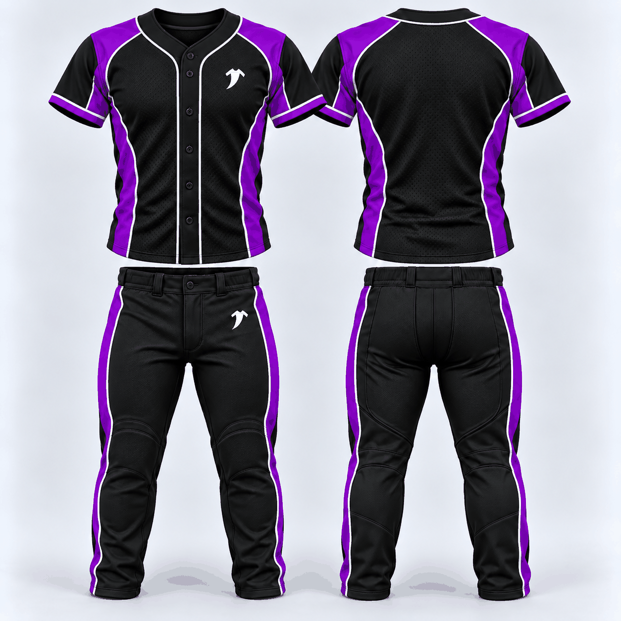 Black and orange baseball uniform - Image 4