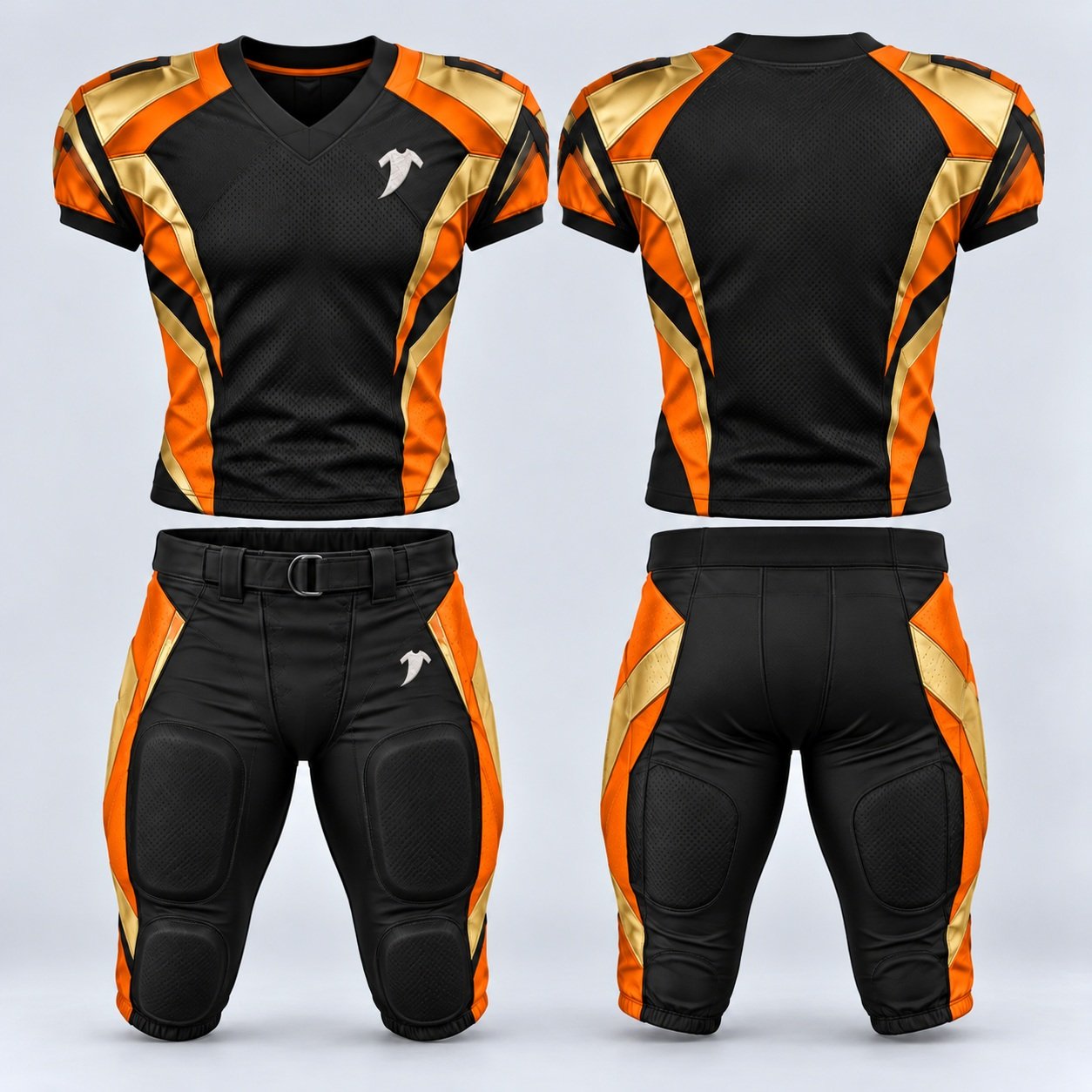 Black Red and Gold Football Uniform - Image 4