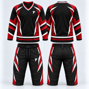 Black Crimson Ice Hockey Uniform Mockup-2