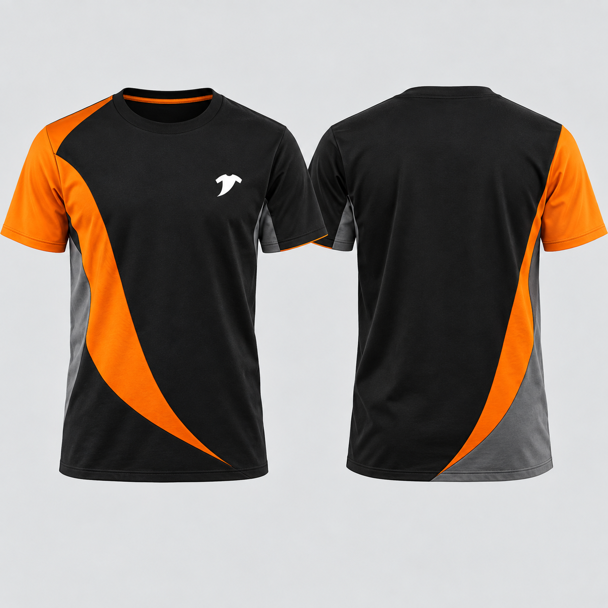 Black-color-block-tee