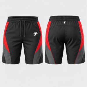 Black crimson contour shorts