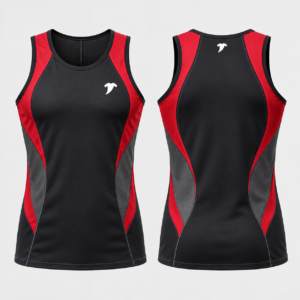 Black-crimson-contour-tank-top