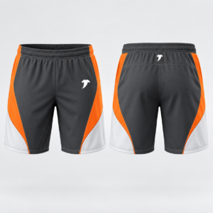 Charcoal-Orange-Training-Shorts