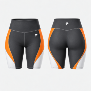 Charcoal-Orange-Yoga-Short