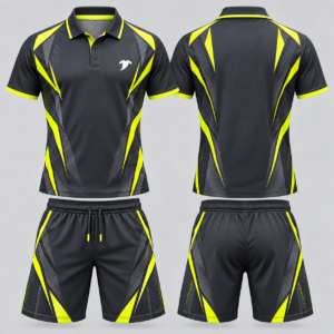 Charcoal-and-neon-yellow-tennis-uniform
