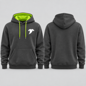 Charcoal hoodie with neon-lime accents-5 Charcoal-hoodie-with-neon-lime-accents