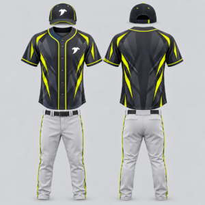 Charcoal-neon-baseball-uniform-set