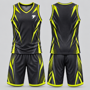 Charcoal-neon-basketball-uniform