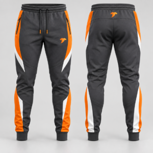 Charcoal-orange-and-white-athletic-trouser