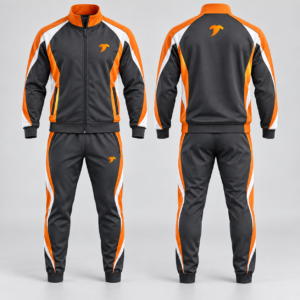 Charcoal-orange-tracksuit