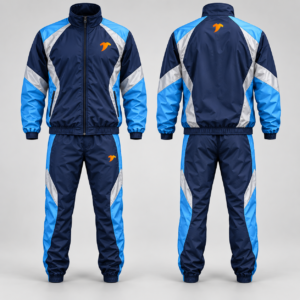 Color-blocked-windbreaker-set