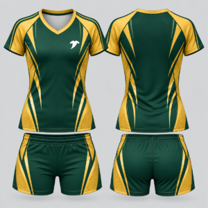 Forest-Green-And-Gold-Volleyball-Uniform