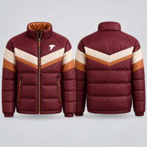 Maroon Quilted Puffer Jacket Front and Back-9 Maroon-Quilted-Puffer-Jacket