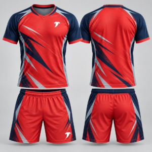 Men’s corAal and navy volleyball uniform-3