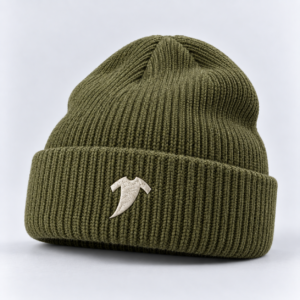 Olive-rib-knit