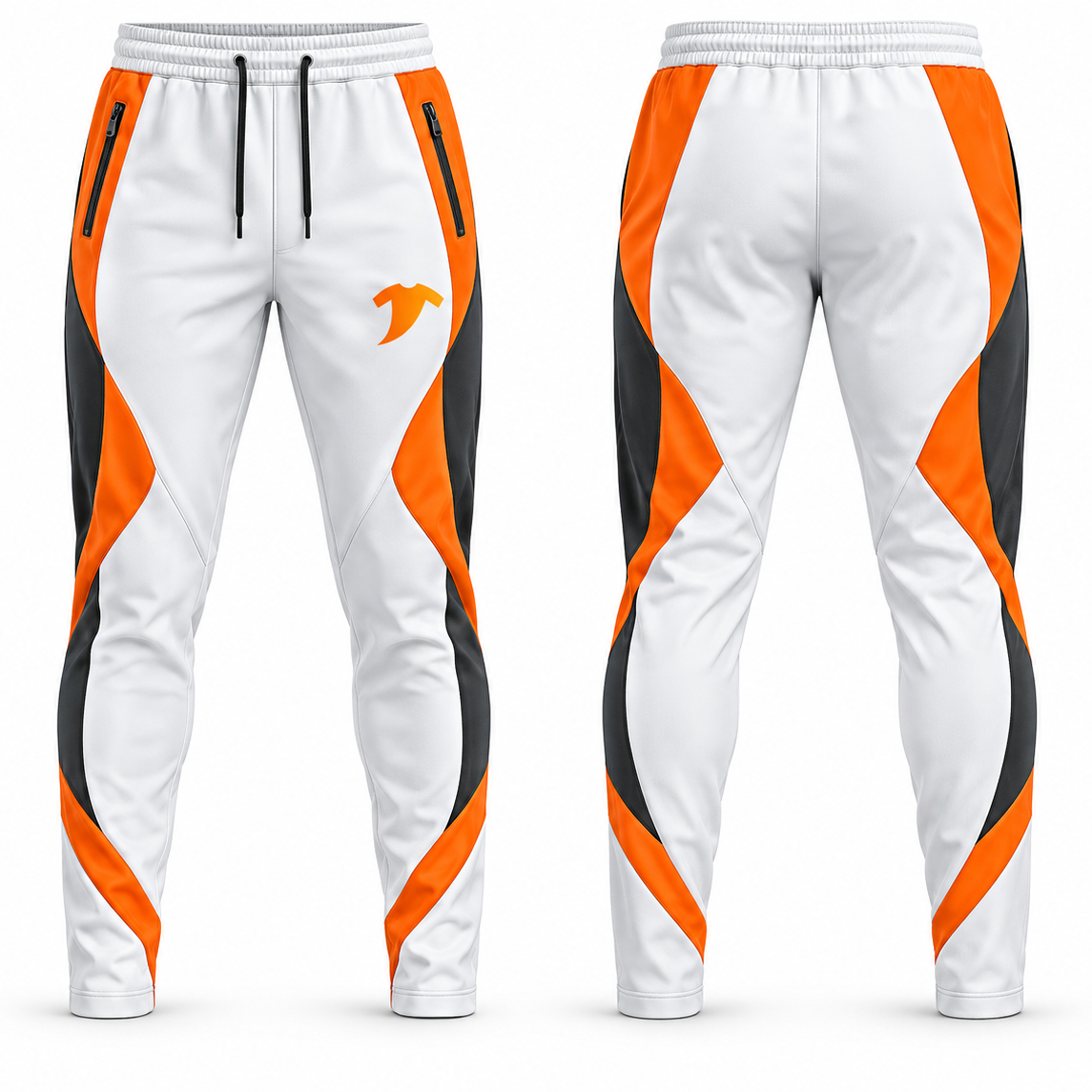 Orange-charcoal-athletic-trouser