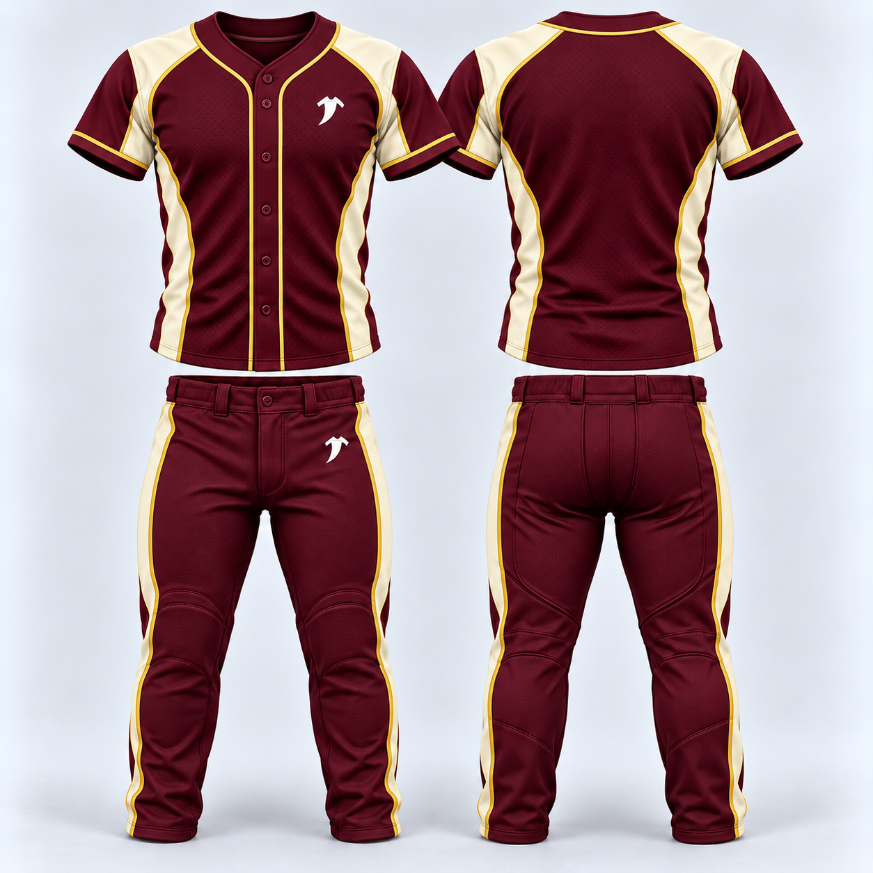 Premium-maroon-baseball-uniform