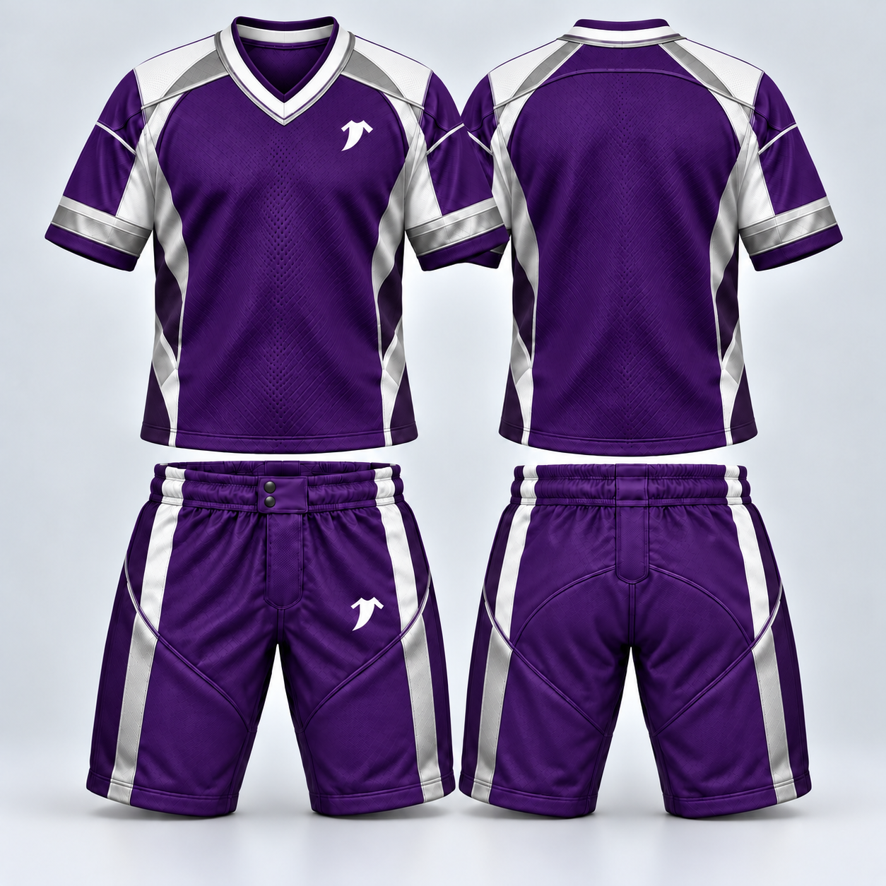 Premium purple and silver soccer kit mockup-5
