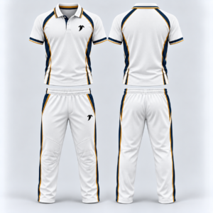 Premium white cricket uniform mockup