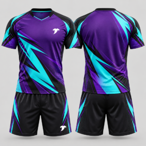 Purple Aqua Men’s Volleyball Uniform-5