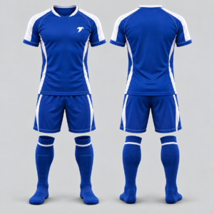Royal blue soccer uniform