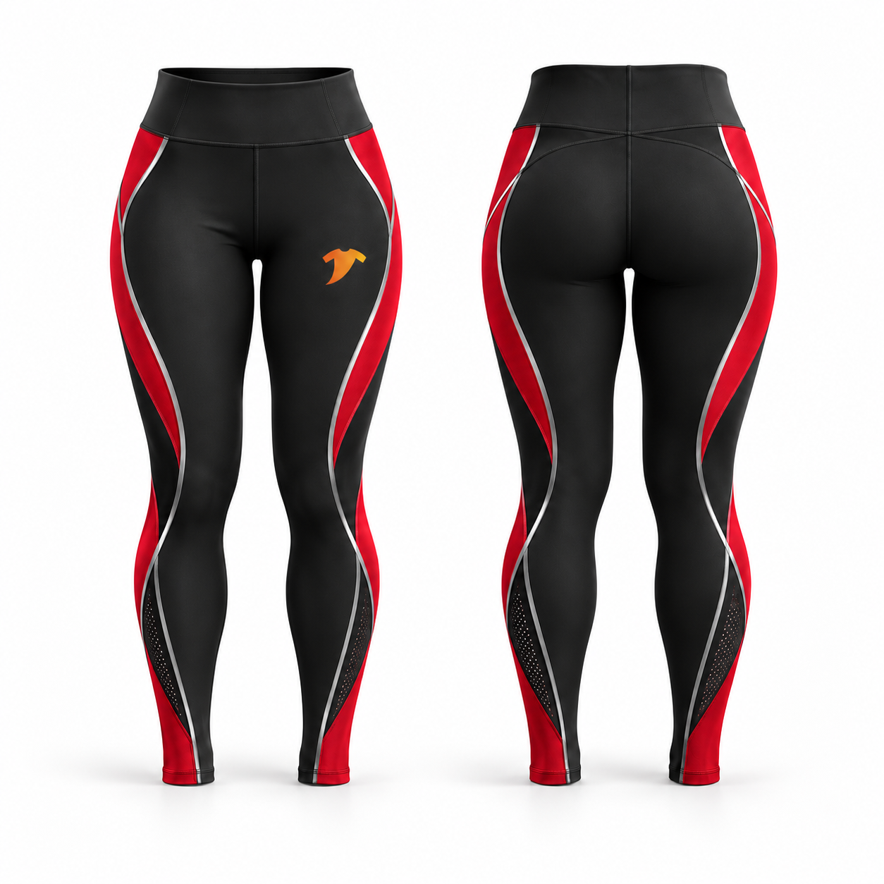 Black and red leggings