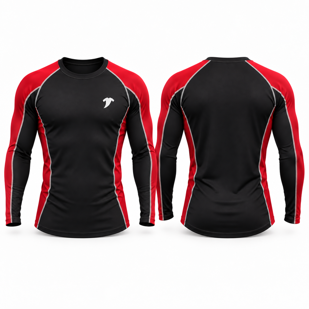 black and red rash guard