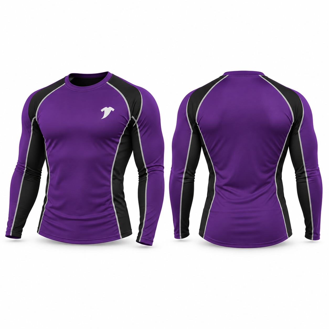 Blue and black rash guard