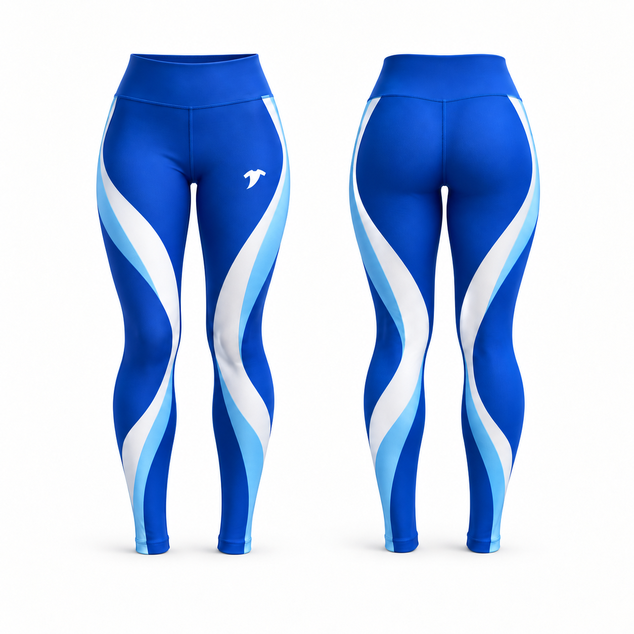 blue and white legging