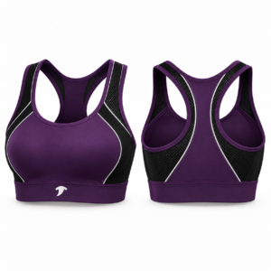 blue and black sports bra