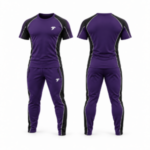 Blue and black sports wear