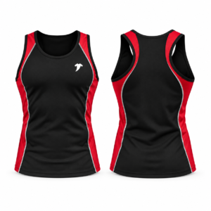 black and red tank top