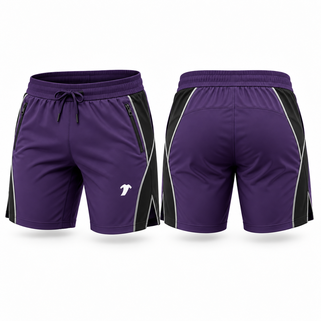 Blue and black short