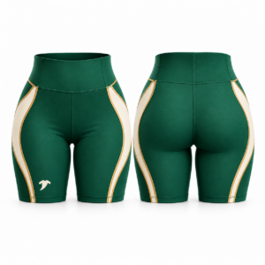 Green and white short
