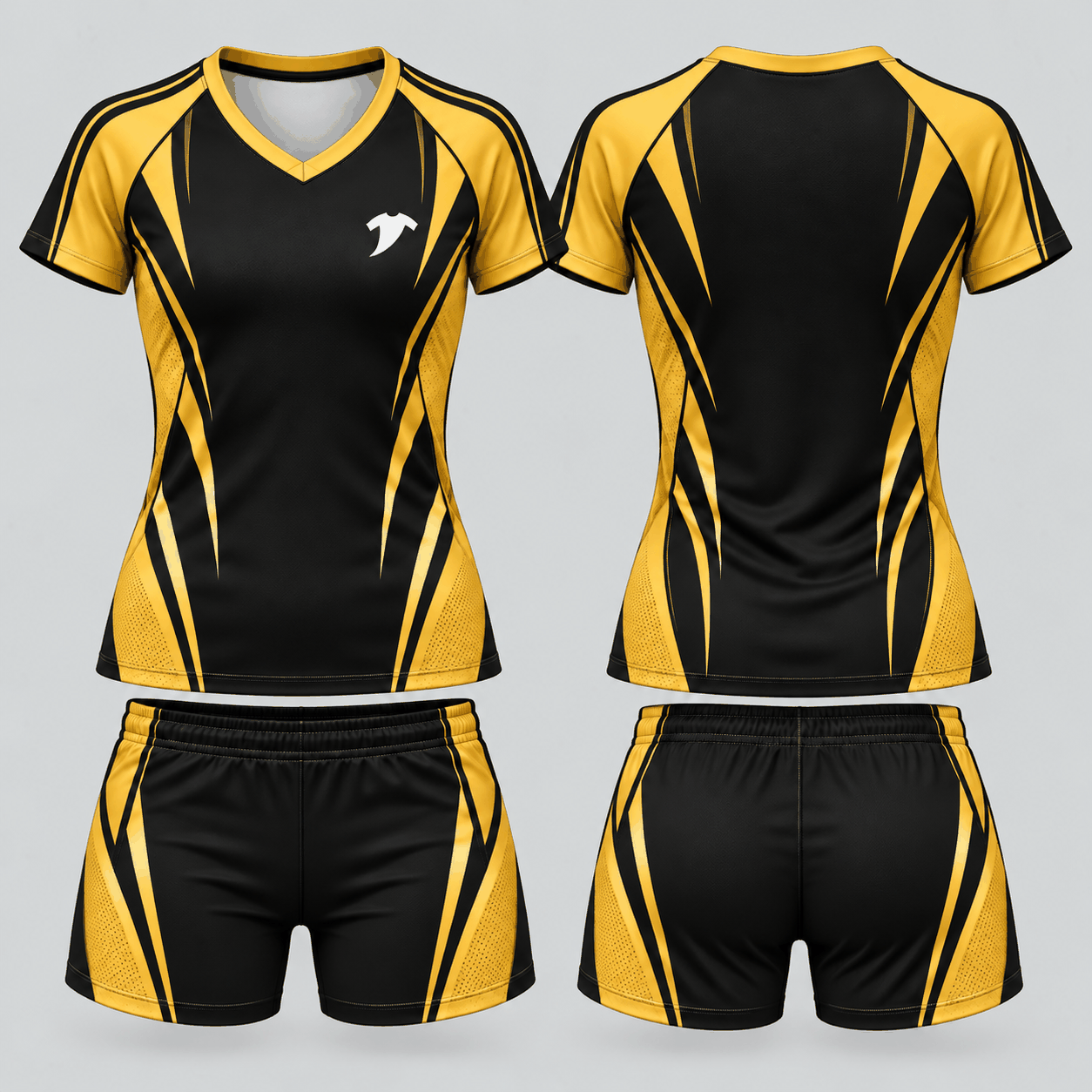 Forest Green And Gold Volleyball Uniform - Image 5