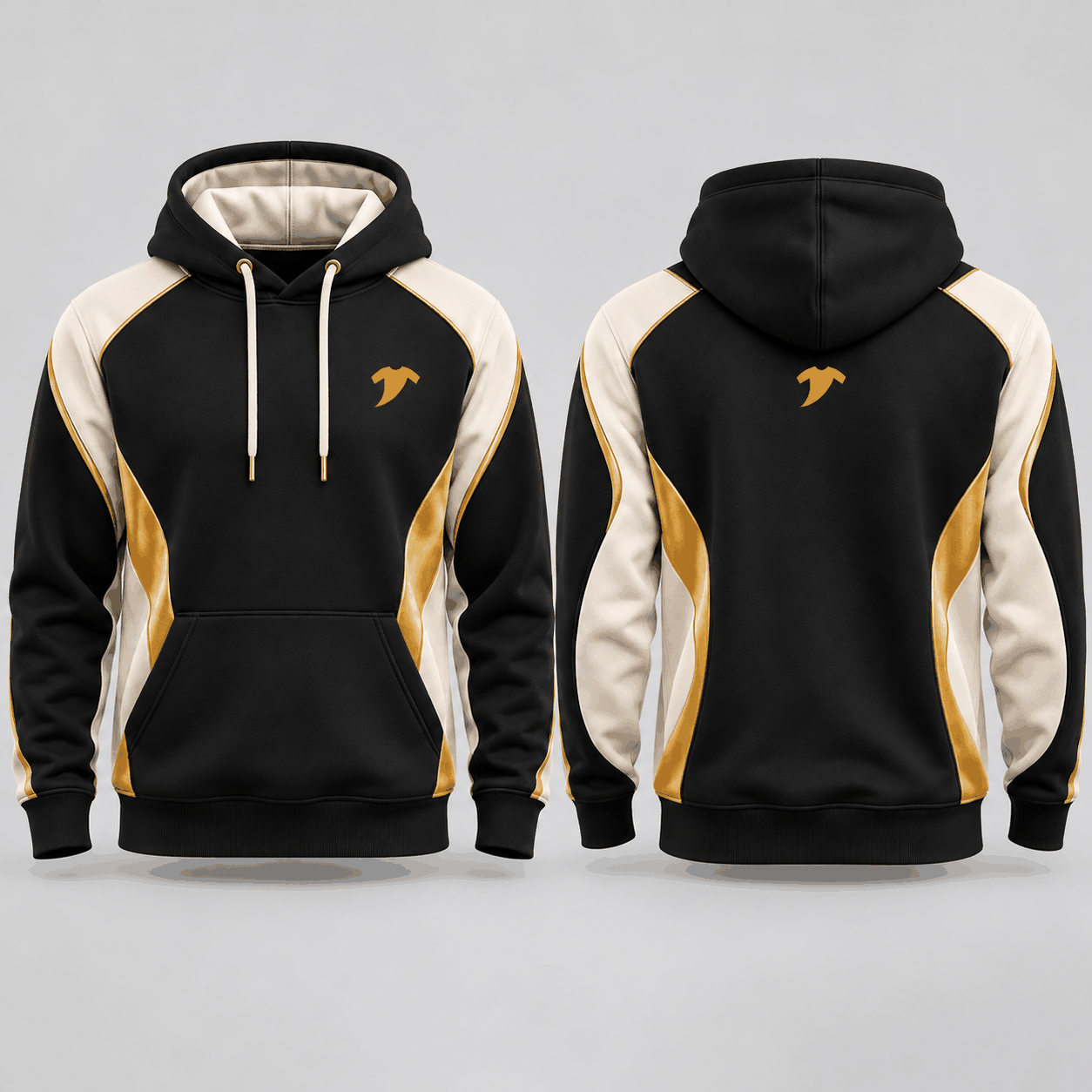 Forest Green Color Blocked Hoodie - Image 5