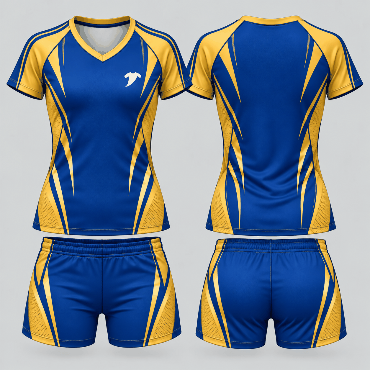 Forest Green And Gold Volleyball Uniform - Image 2