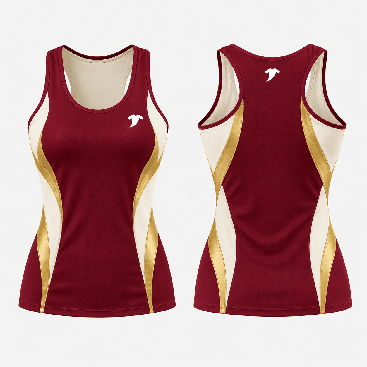 Forest green gold panel tank top - Image 4
