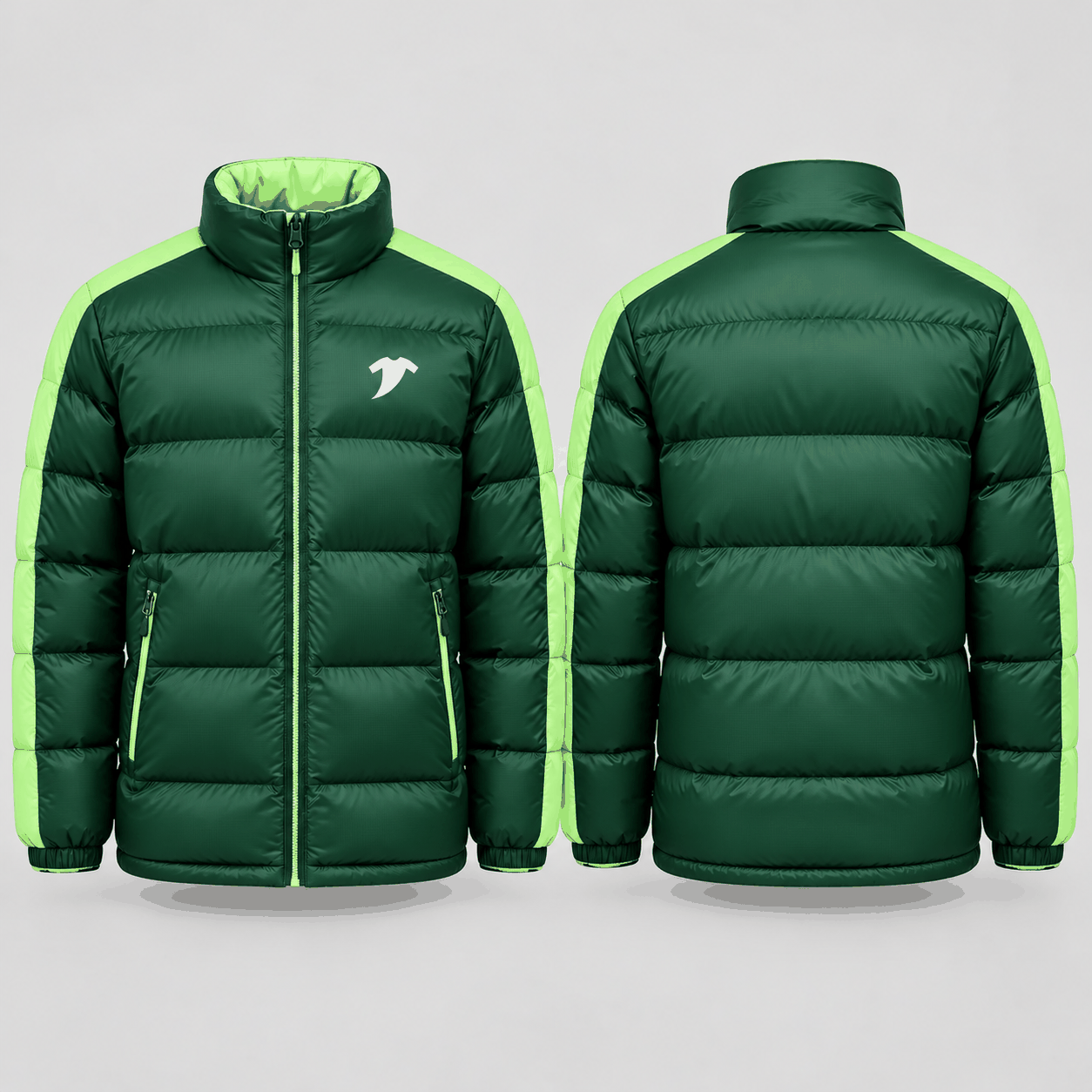 Premium navy puffer jacket - Image 2