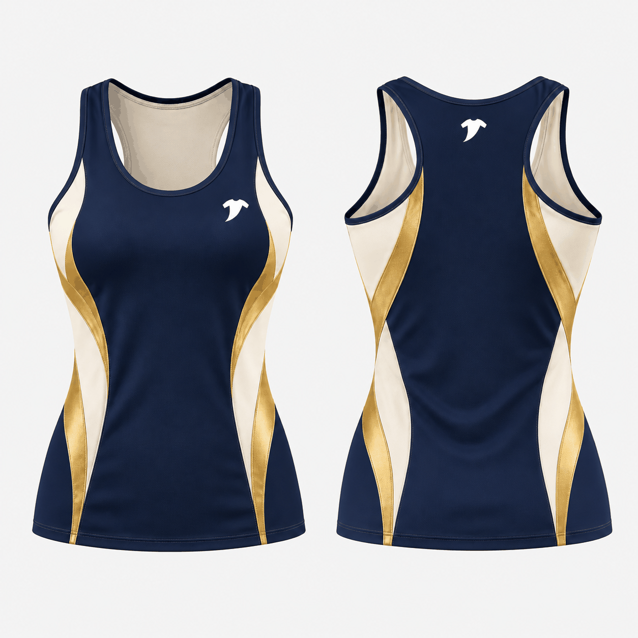 Forest green gold panel tank top - Image 3