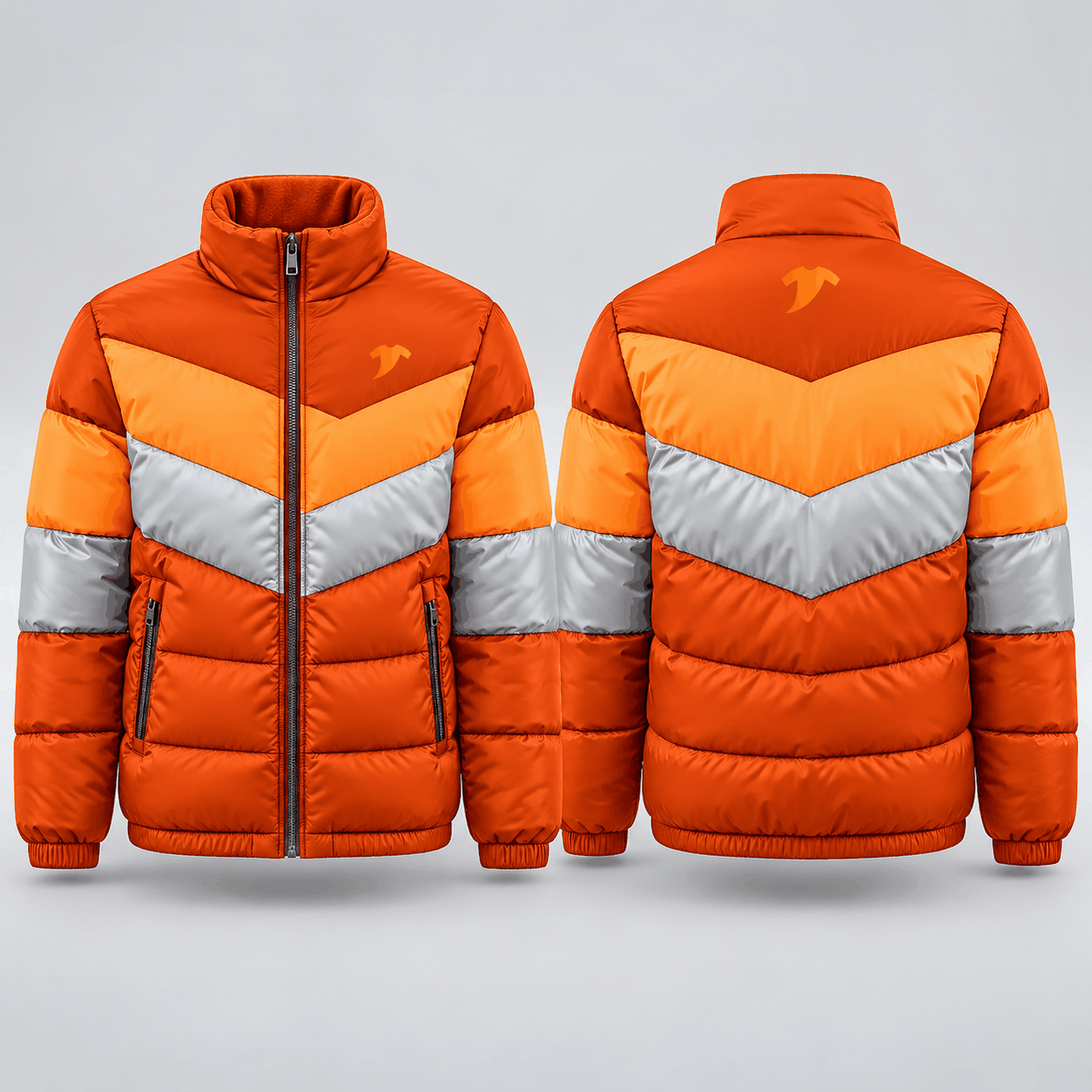 Navy color blocked puffer - Image 3
