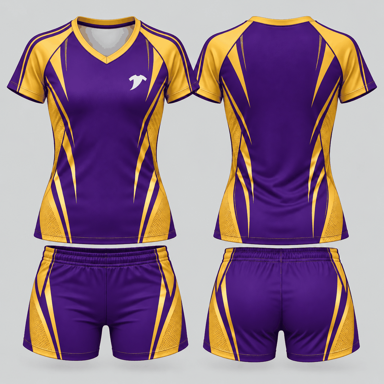 Forest Green And Gold Volleyball Uniform - Image 4