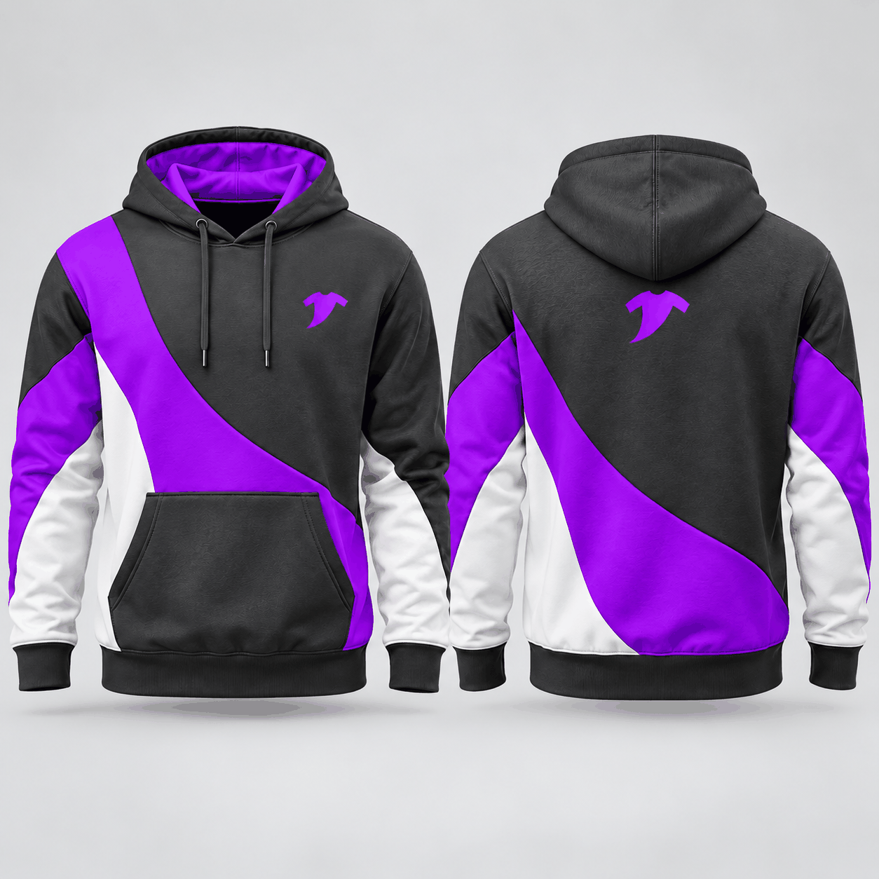 Premium charcoal orange hoodie - Image 3