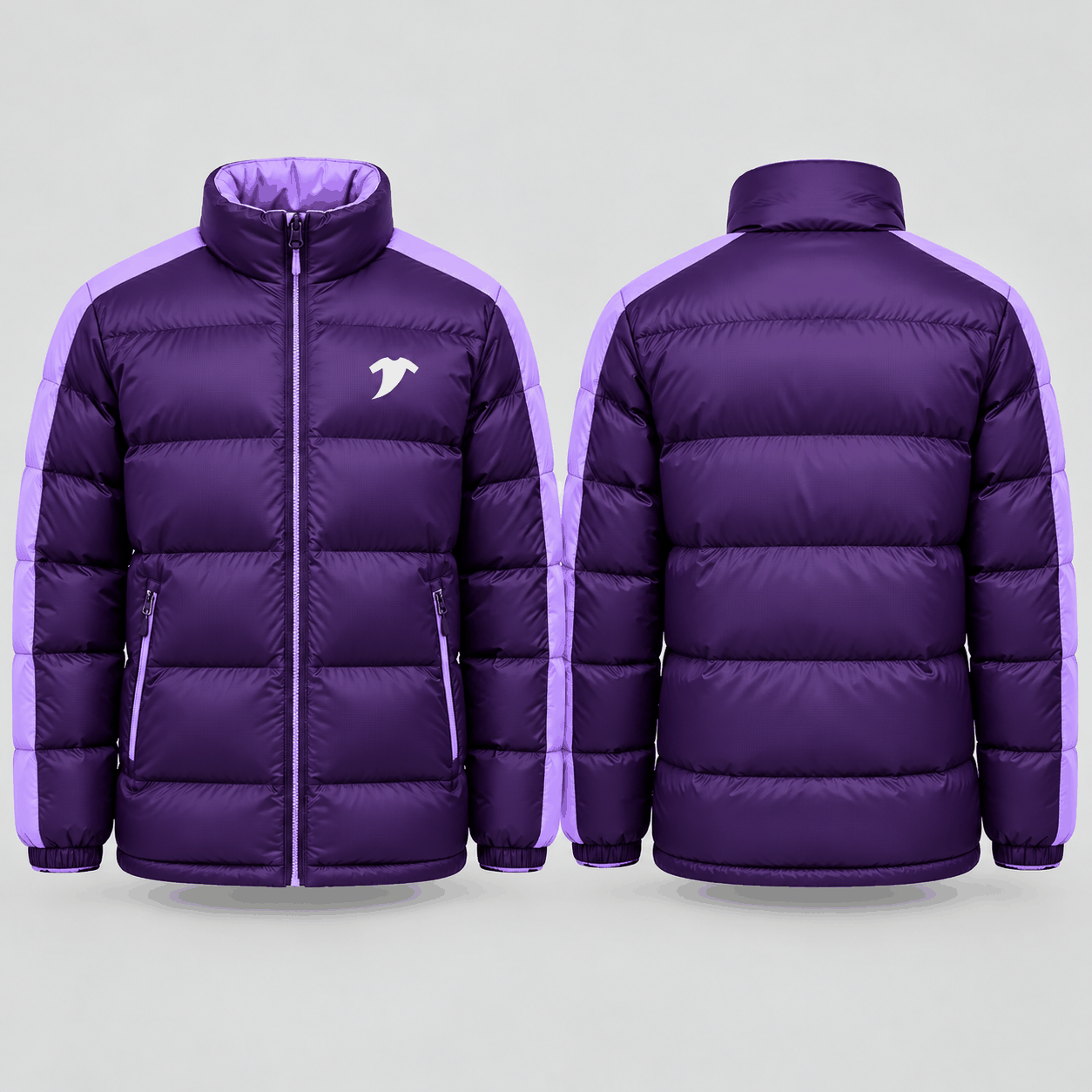 Premium navy puffer jacket - Image 3