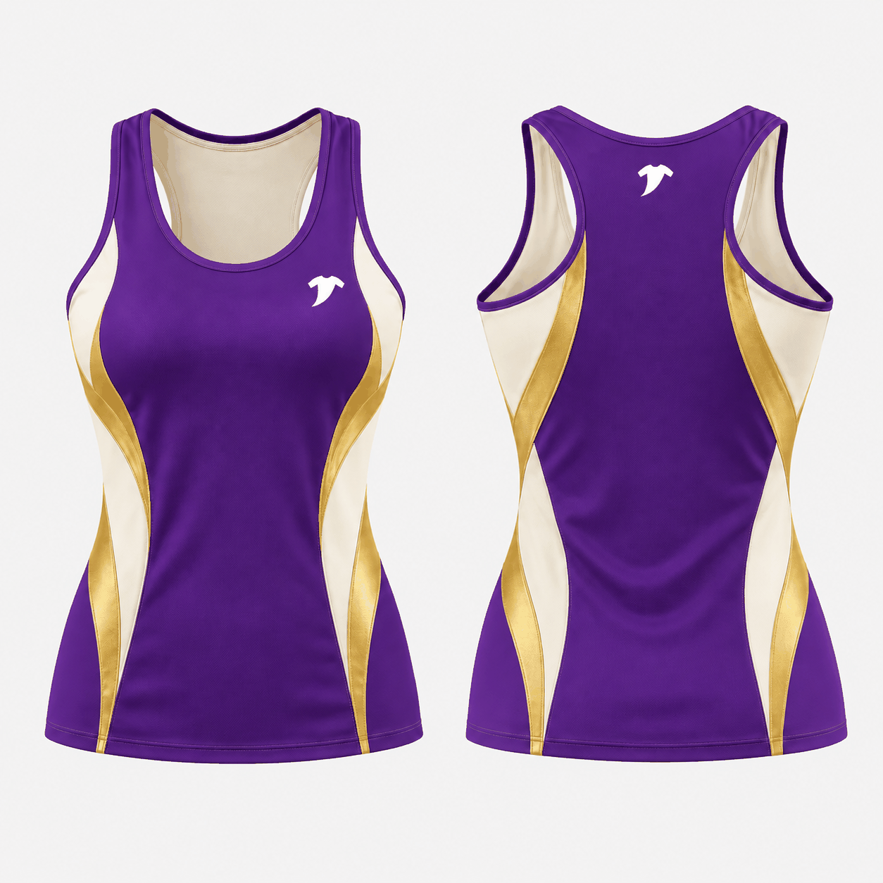 Forest green gold panel tank top - Image 2