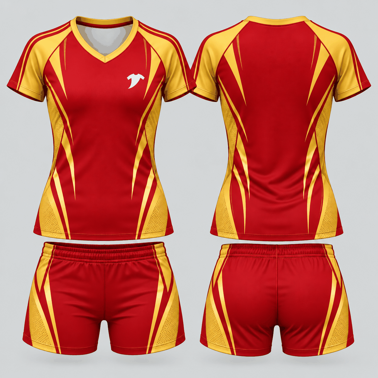 Forest Green And Gold Volleyball Uniform - Image 3
