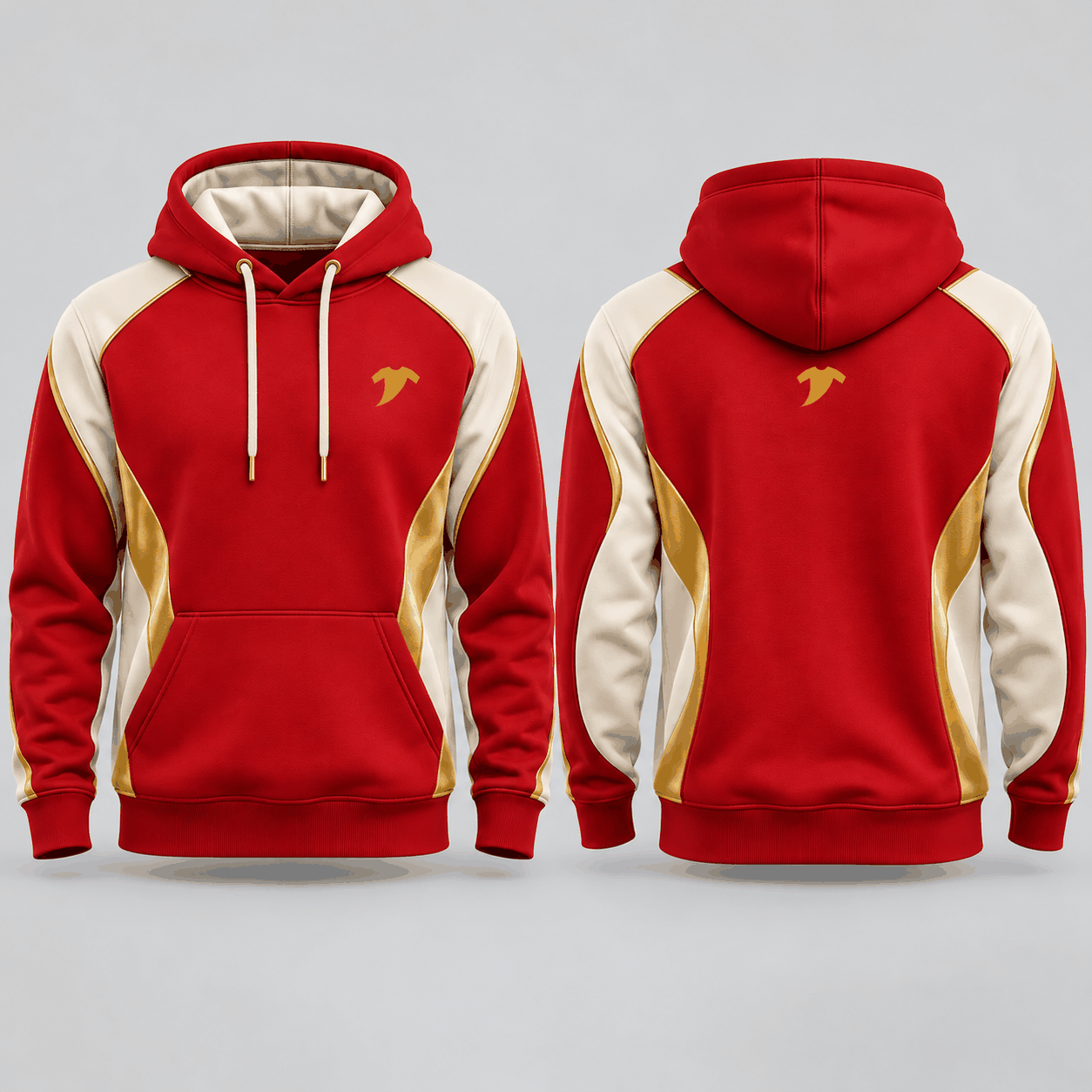 Forest Green Color Blocked Hoodie - Image 2