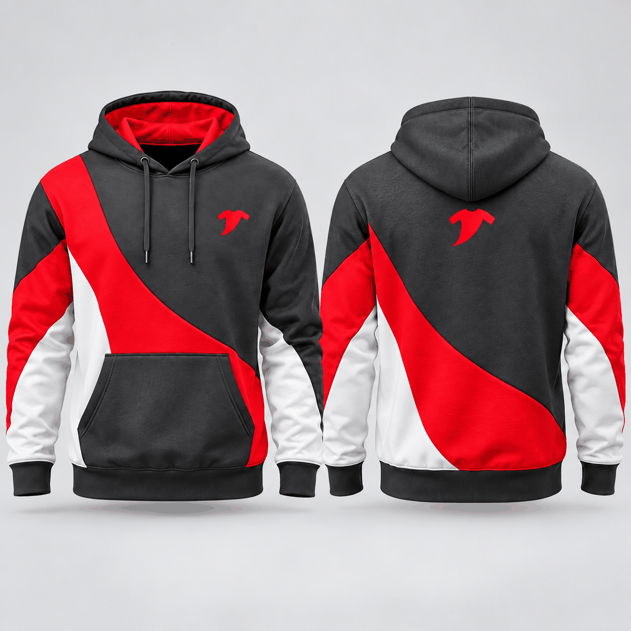 Premium charcoal orange hoodie - Image 2